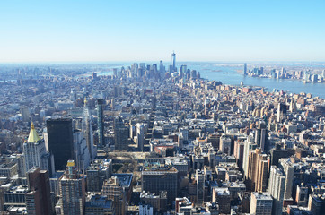 Aerial view of Manhattan, NYC