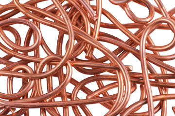 Copper wire twisted background social connections concept