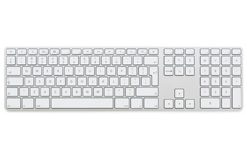 Modern aluminum computer keyboard