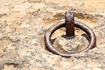 Iron ring in the wall