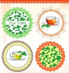 Tea elements for your design