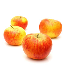 Fototapeta na wymiar red topaz apples isolated