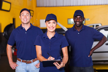 auto repair shop workers