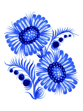 blue flower © vectorflower