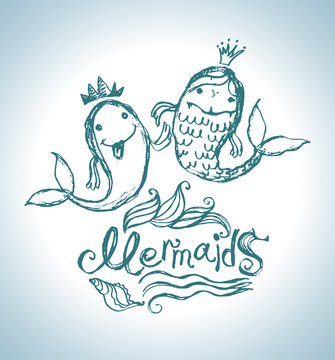 Funny funny mermaids.