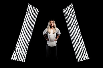 beautiful blond girl portrait