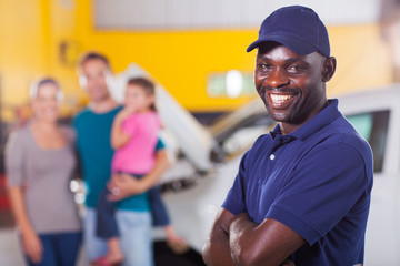 trustworthy auto mechanic in front family