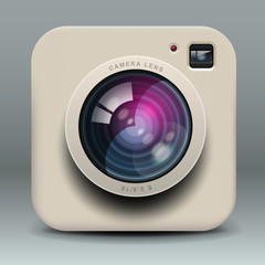 White photo camera icon