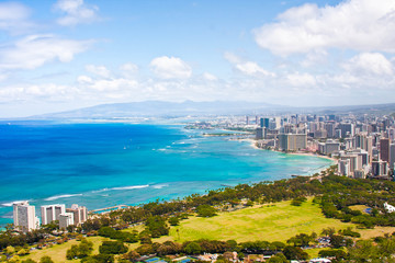 Beautiful Skyline of Oahu,Hawaii