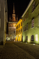 Sighisoara Medieval City, Romania photo taken in night time