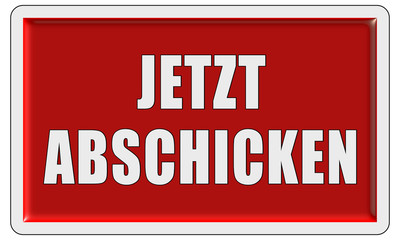 Fototapeta premium Glassy Button rot eckig JETZT ABSCHICKEN