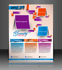 presentation of flyer design content background