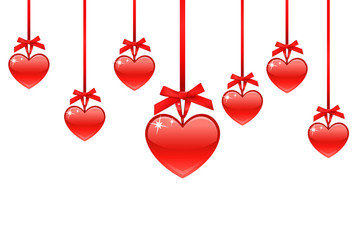 Valentine hanging, red heart