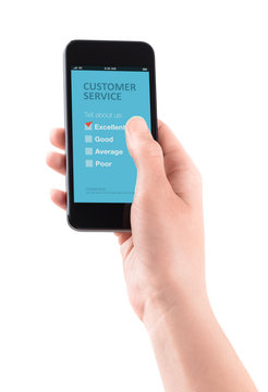 Customer service feedback on mobile