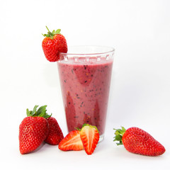 Strawberry and Blackberry Fruit Smoothie