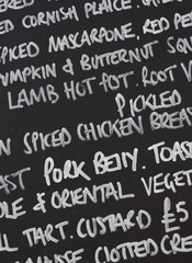Restaurant Menu on a Blackboard