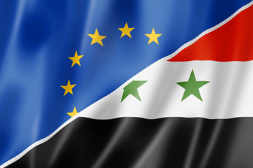 Europe and Syria flag