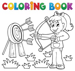 Les enfants du livre de coloriage jouent le thème 3