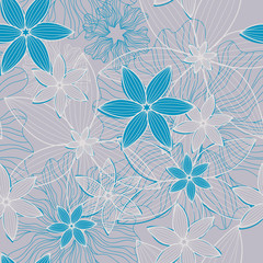 vector seamless  flower background