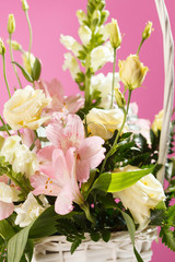 flowers in the basket