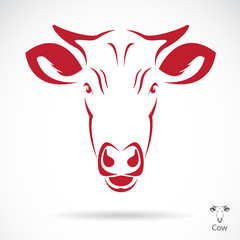 Vector image of an cow head , illustration - vector