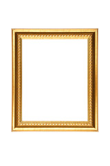 Thin golden frame with blank space.