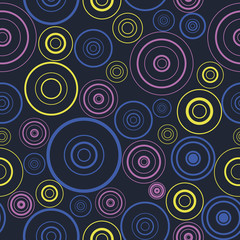 Seamless festive background from circles. Vector illustration.