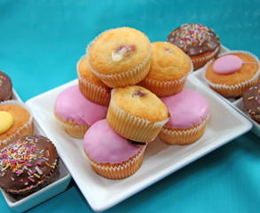 Selection of fairy cakes