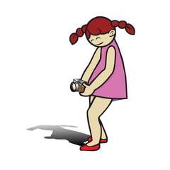girl holding a camera