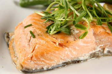 baked trout fillet