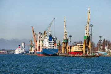 View of the quay port of Gdynia, Poland.