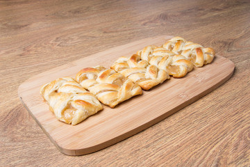 apple pastry on wooden table