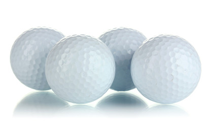 Golf balls isolated on white