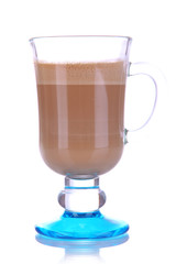 Layered coffee isolated on white