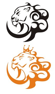 Lion King, vector lion symbols
