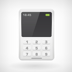 Mobile phone isollated icon on white background