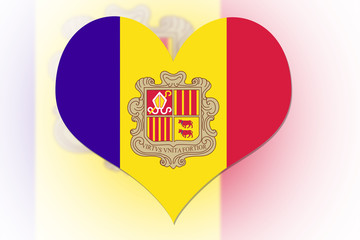 Andorran Flag heart