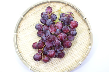 red grape isolated on white