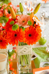 flowers in vase on table