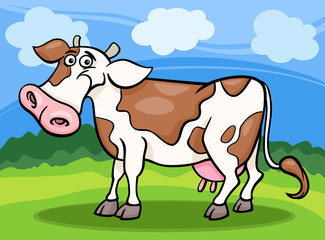 cow farm animal cartoon illustration