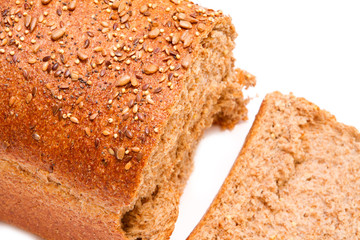 wholemeal granary bread just baked out of the oven