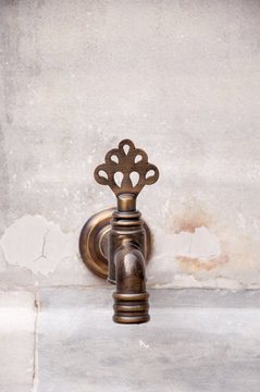 water tap - Antique Turkish faucet on wall
