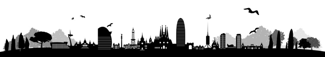 Fototapeta premium Urban Skyline of Barcelona
