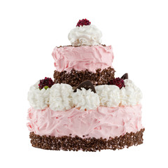 Torte mit Himbeeren; Beschneidungspfad