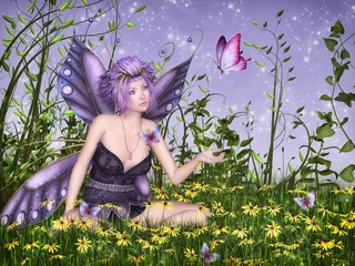 Photo sur Plexiglas Fées et elfes Fée Papillon