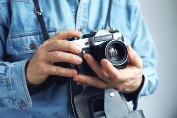 Image of photohrapher with film camera