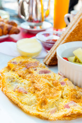 Breakfast with orange juice