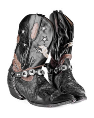 bottes de cowboy en cuir
