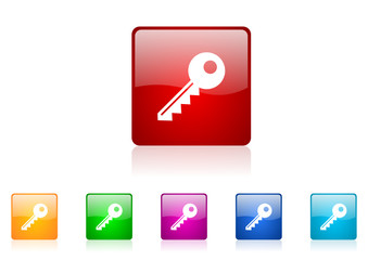 key vector glossy web icon set