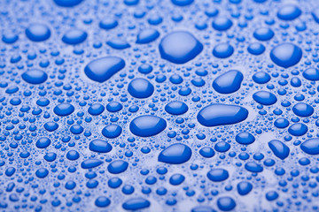 water drops blue